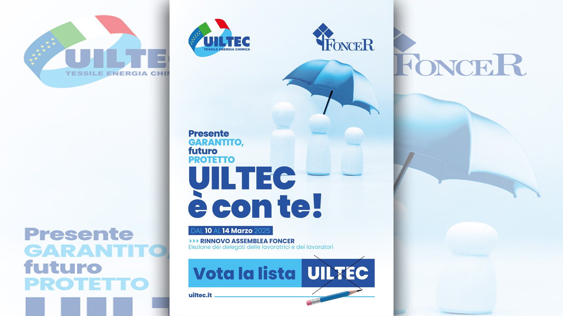 Elezioni Foncer dal 10 al 14 marzo vota la lista Uiltec - UILTEC