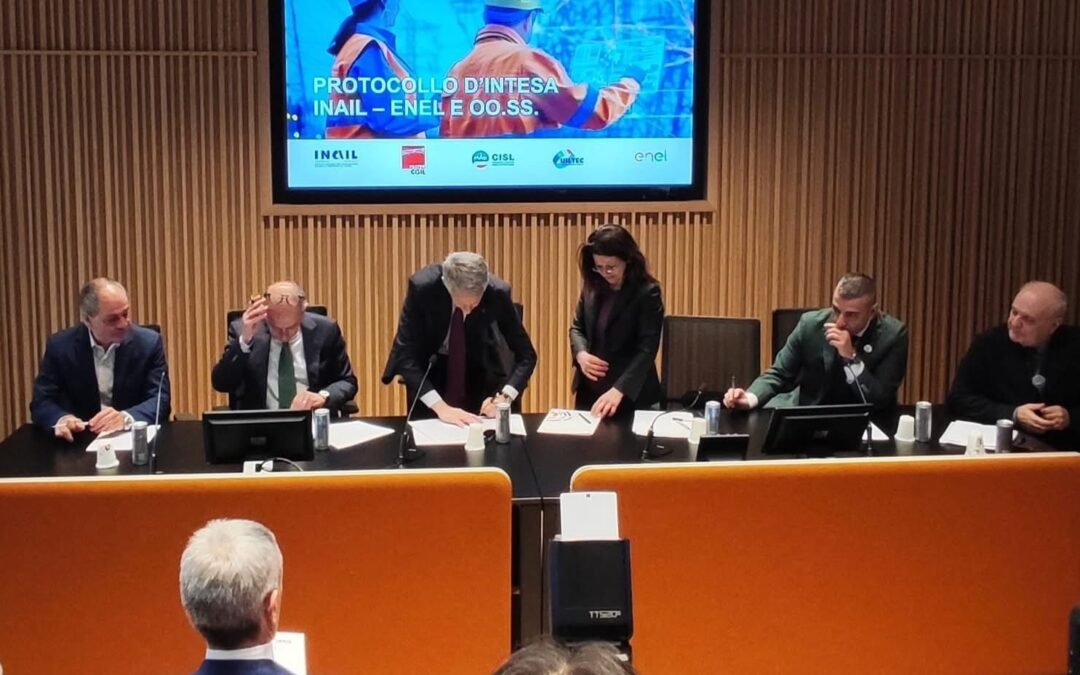 Salute e sicurezza nel settore energetico, rinnovata la collaborazione tra INAIL ed ENEL